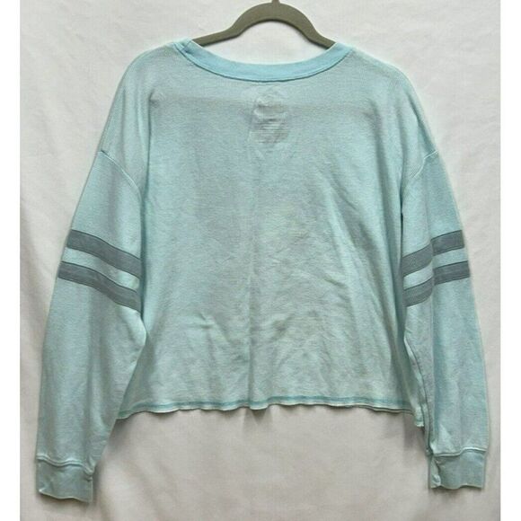 XL Jurassic World Blue‎ light Thermal  Crop top long sleeve light weight - Picture 2 of 7